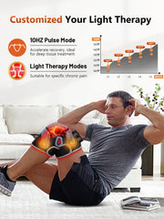 RELEXNOW Upgraded 2.0 knee brace side view showing extension strap for elbows and shoulders