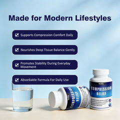 Relify Compression Relief Magnesium Complex capsules closeup for convenient daily use