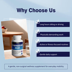 Relify Compression Relief Magnesium Complex daily use setup on a tidy desk