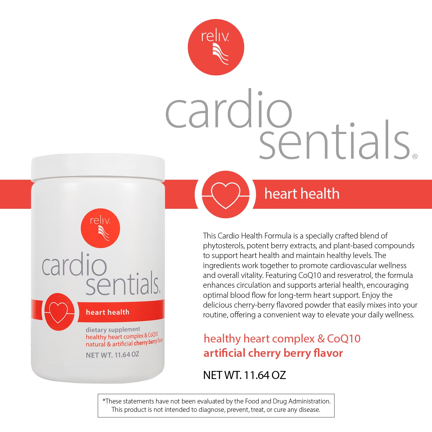 RELIV CardioSentials blend of berry and plant extracts.