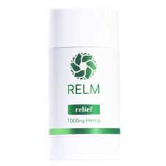 Relm Wellness Hemp Relief Stick twist-up for fast, mess-free muscle relief.
