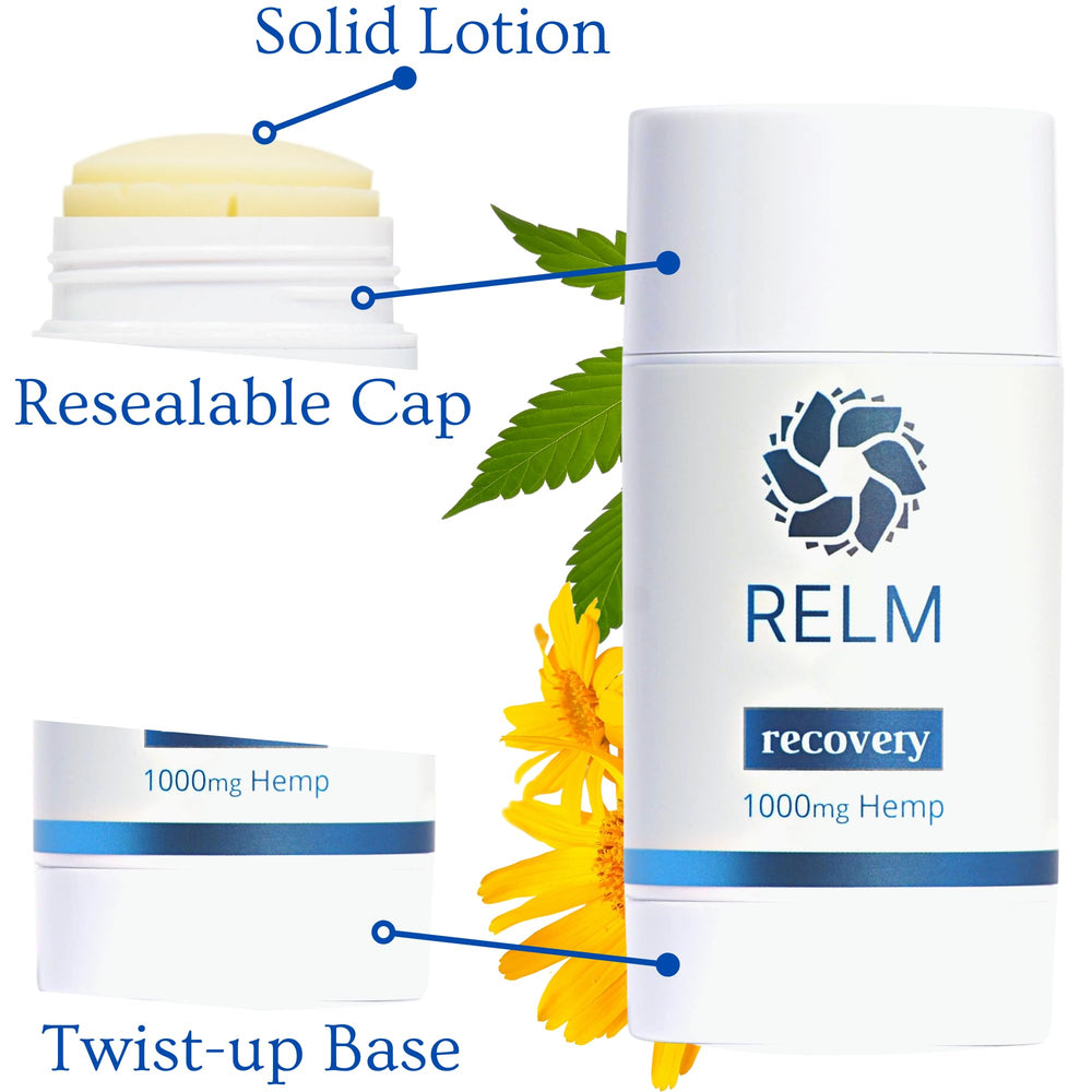 Relm Wellness ingredients including arnica, shea and cocoa butter.