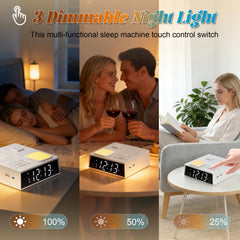 Relting unit with dual USB ports for convenient overnight charging.
