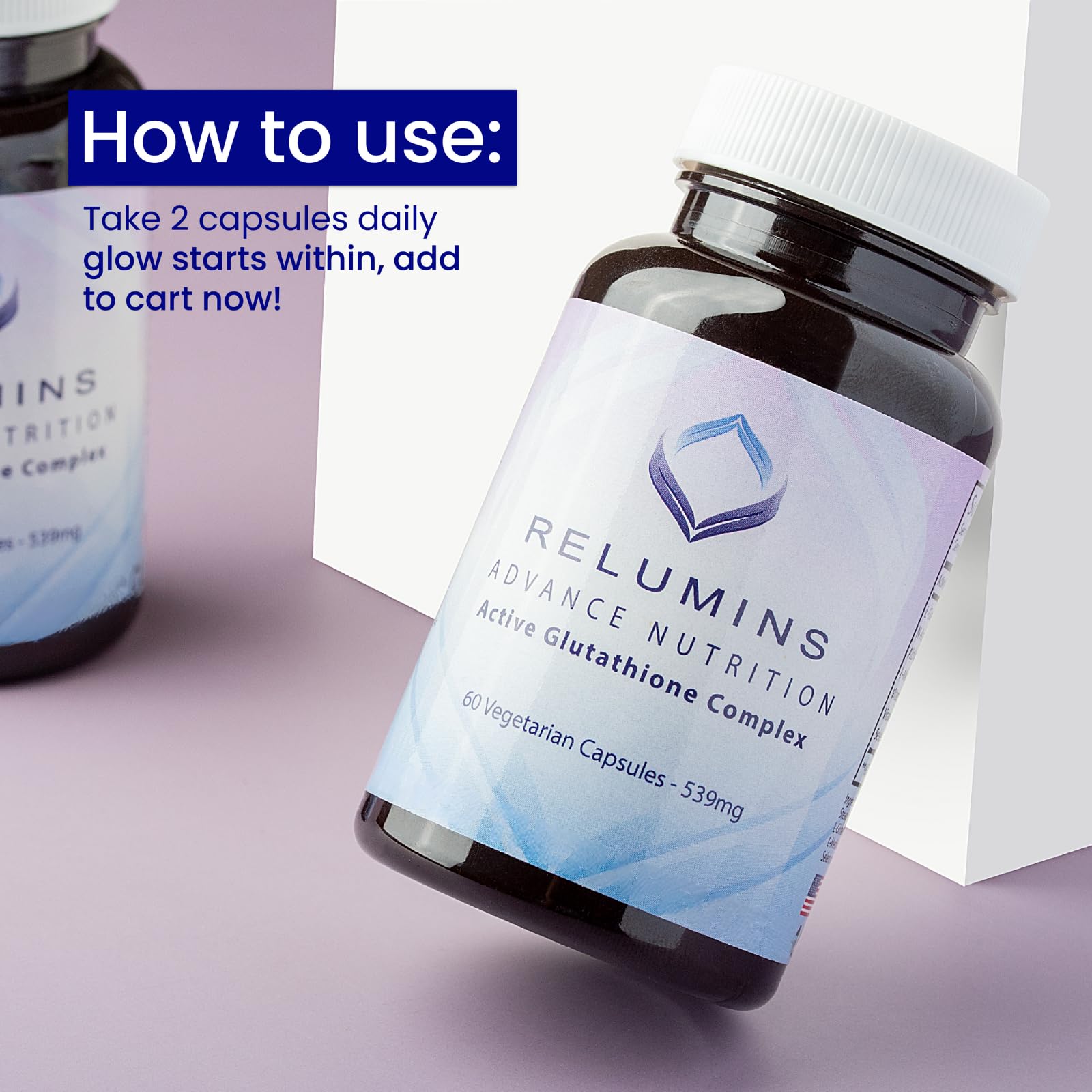 Relumins Ingredients map showing synergistic boosters for skin health