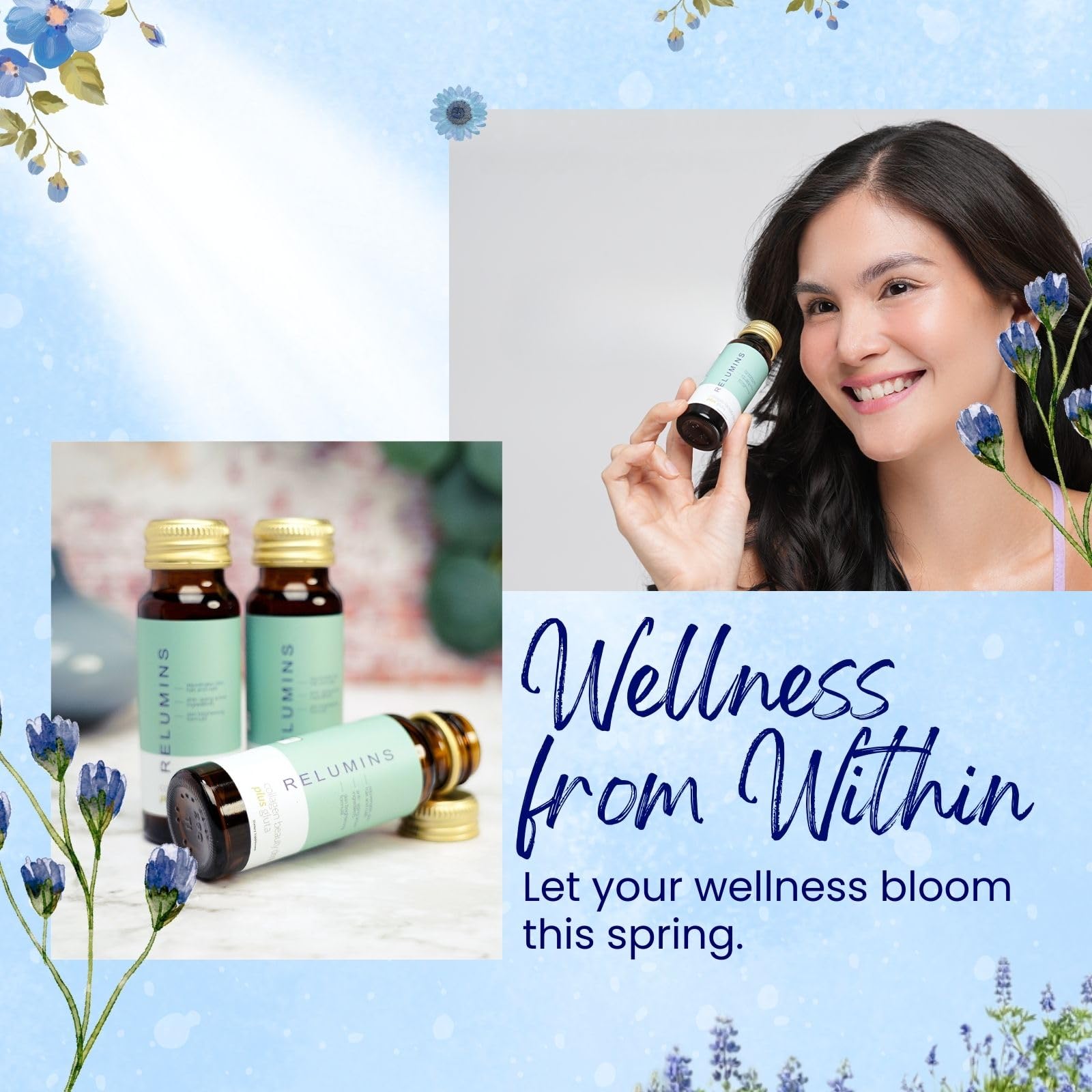 Relumins Collagen Drink apple ingredients highlight antioxidants.