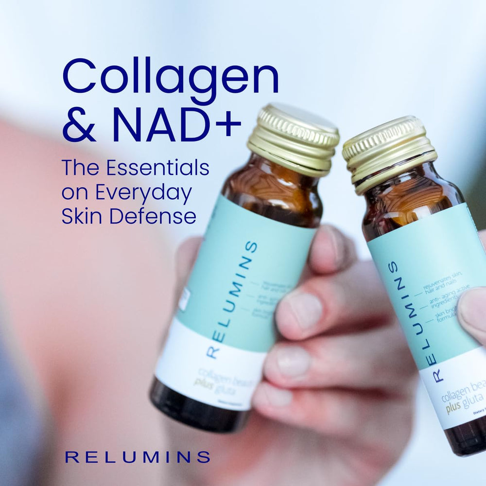 Relumins Collagen Drink apple ready-to-drink display.