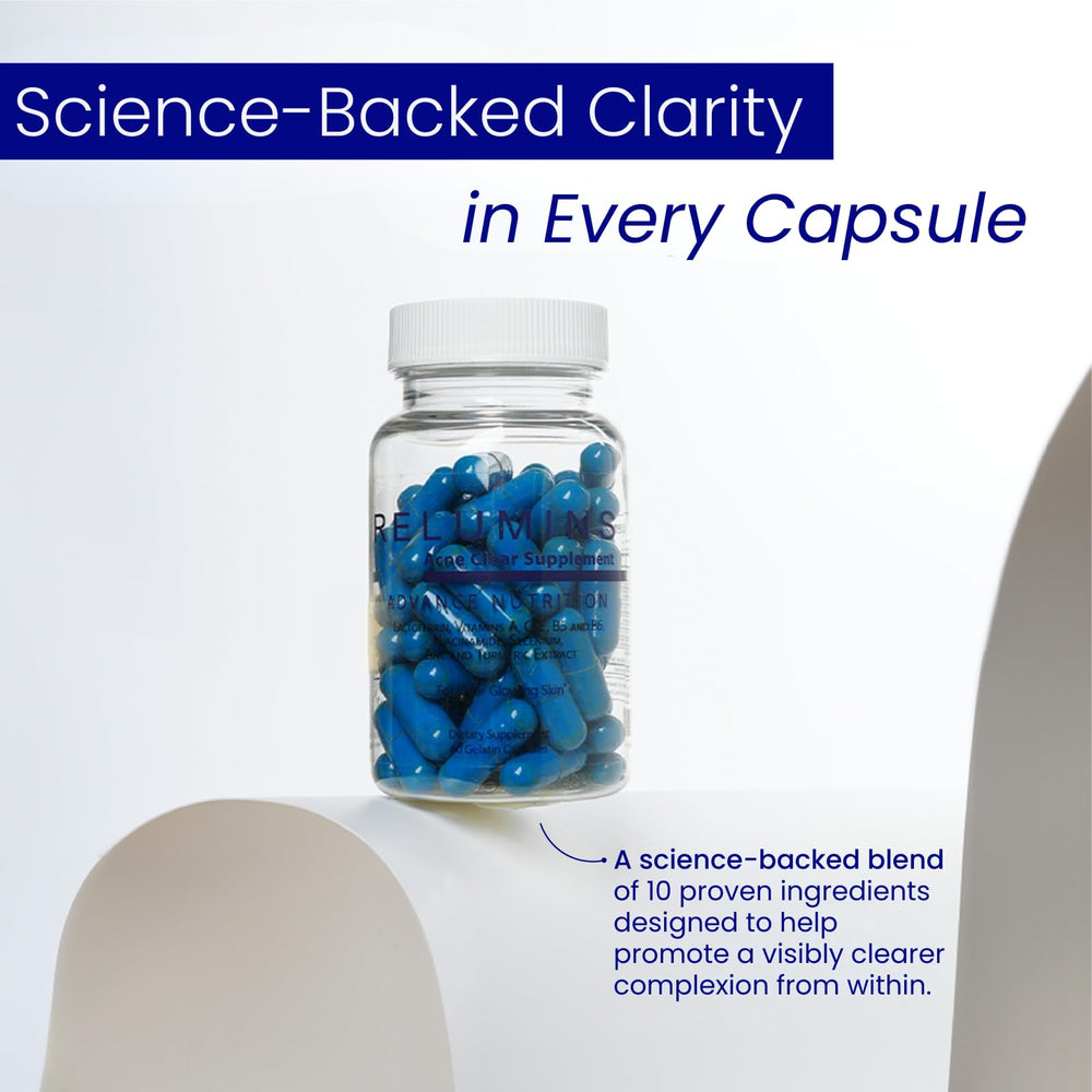 Relumins zinc capsules highlight oil control and clearer texture potential