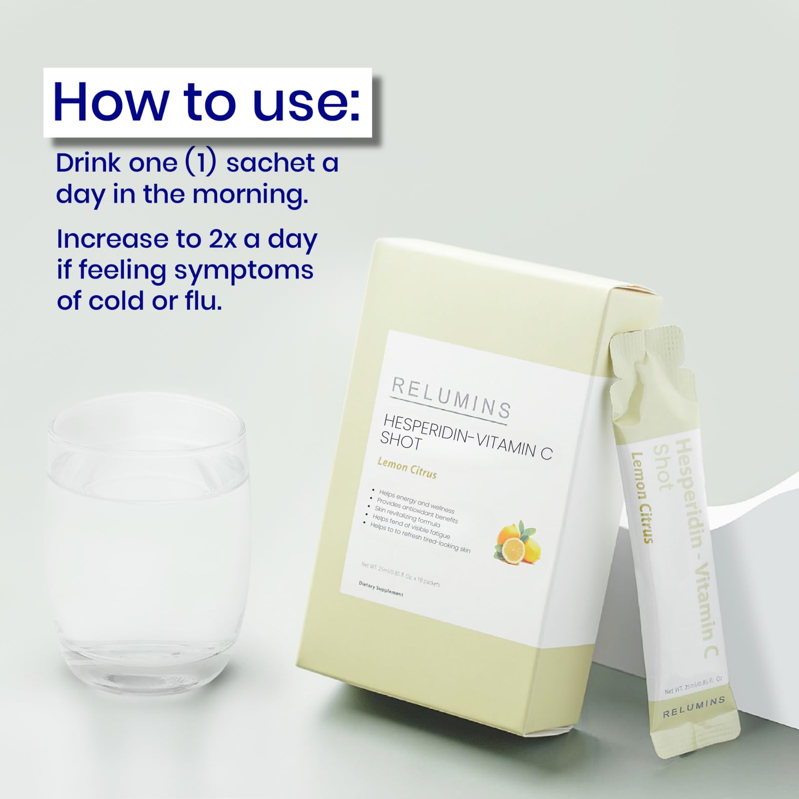 Relumins Vitamin C Shots daily routine supports radiant appearance and hydration.