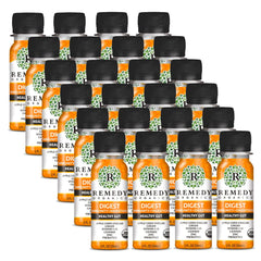 Remedy Organics Immunity Plus Shot bottle front promotes daily energy and wellness.