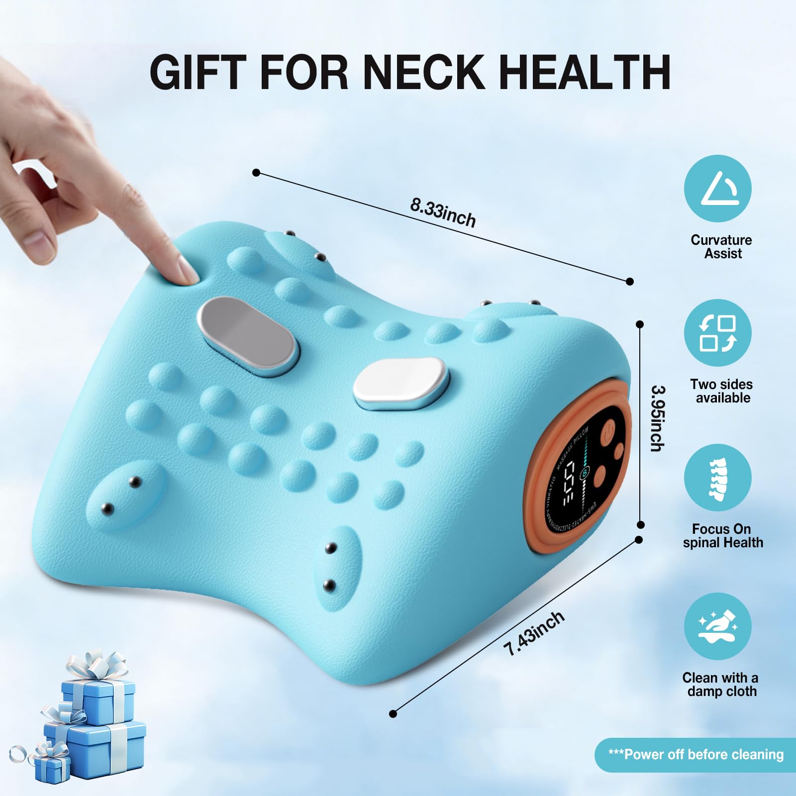 Remkove ergonomic neck pillow support improves posture and comfort.