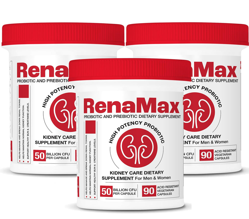 RENAMAX Kidney Restore bottle ready for daily kidney support.