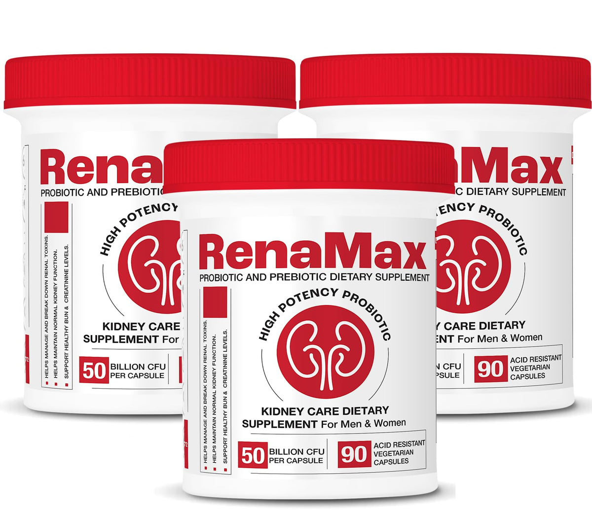 RENAMAX Kidney Restore bottle ready for daily kidney support.