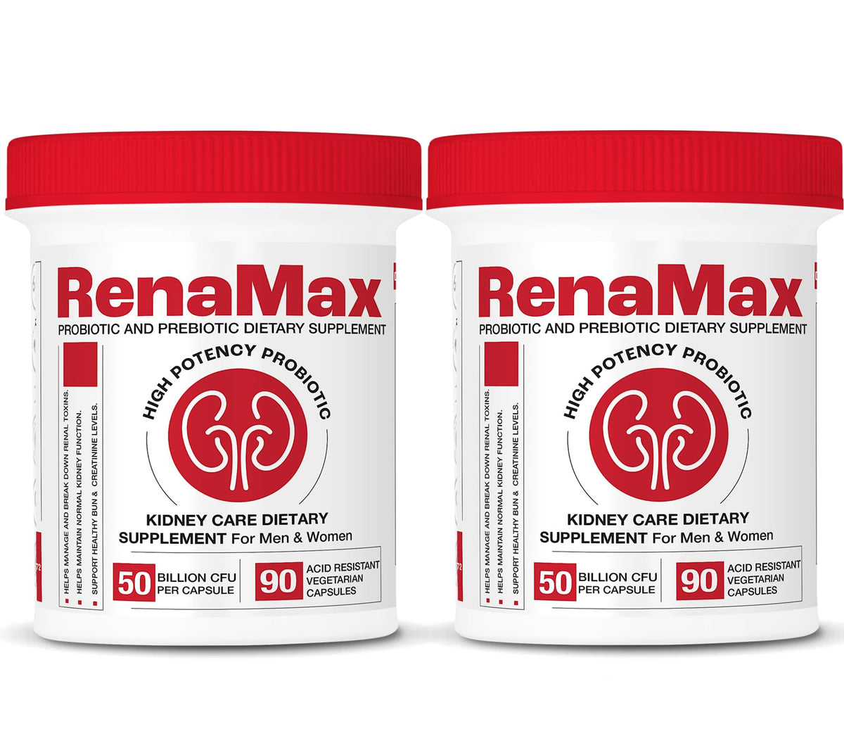 RENAMAX Kidney Restore bottle shown for daily kidney-friendly support.