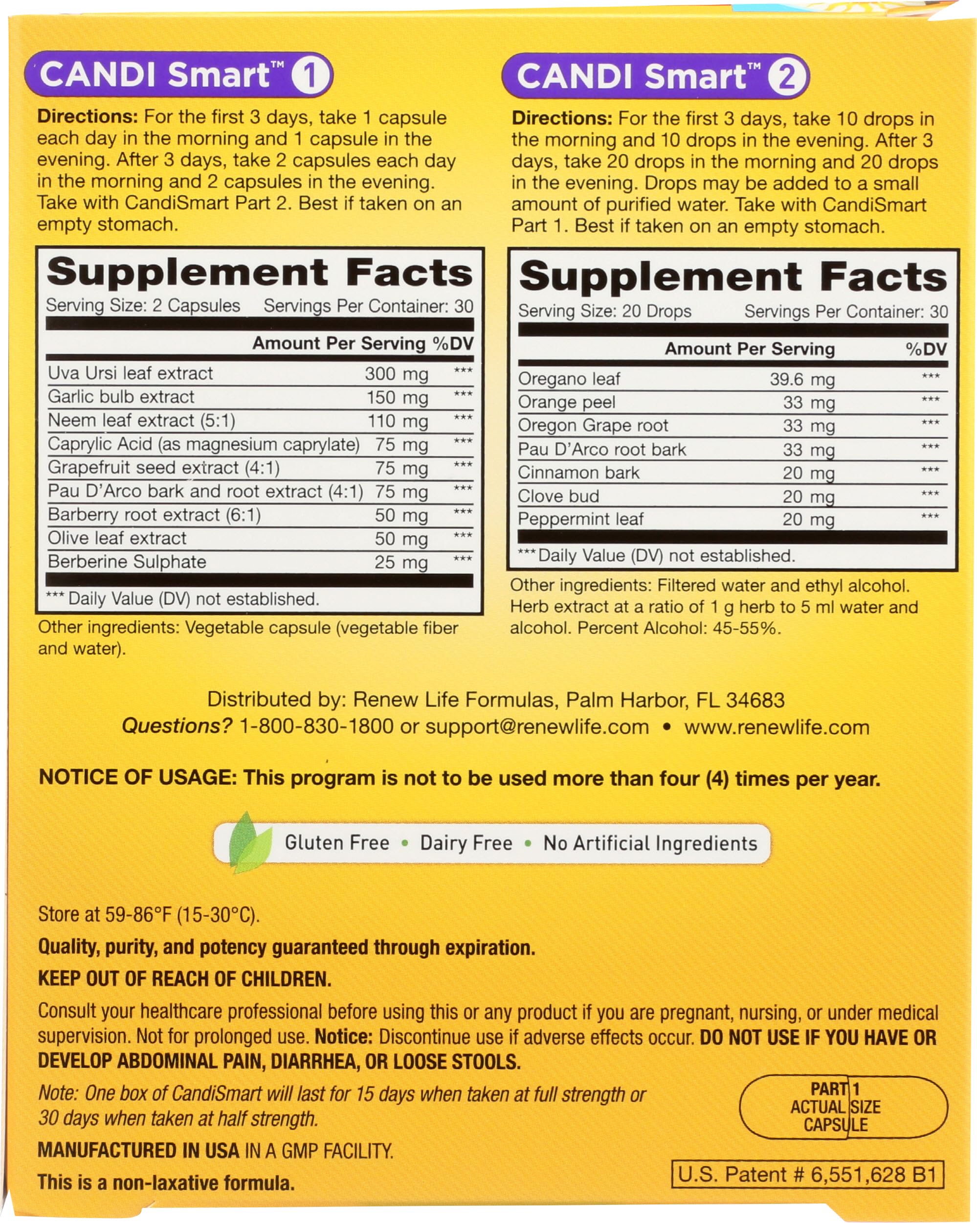 CandiSmart two-part kit packaging with 15-day cleanse plan