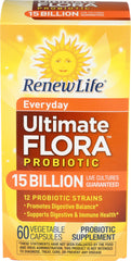 Renew Life Everyday Probiotic capsules bottle ready for daily digestive support
