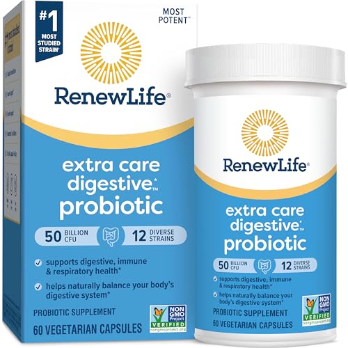 Renew Life packaging emphasizing easy-to-swallow capsules for daily routines