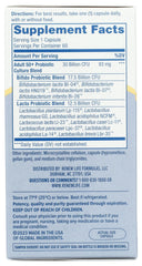 Renew Life Probiotic 30B UF glass of water beside bottle for easy intake