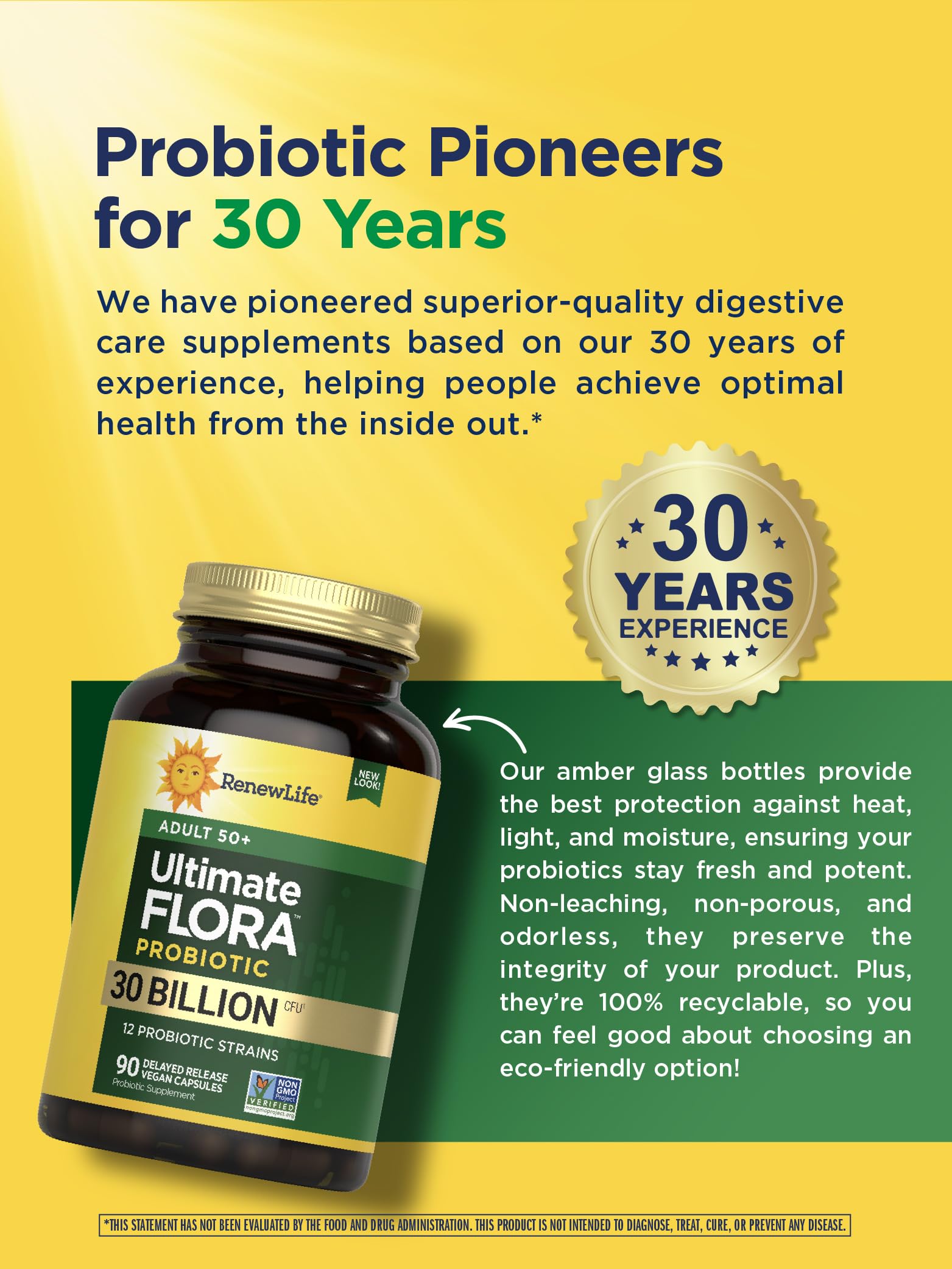 Certifications for Renew Life Probiotic Adult 50 Plus gluten-free dairy-free soy-free