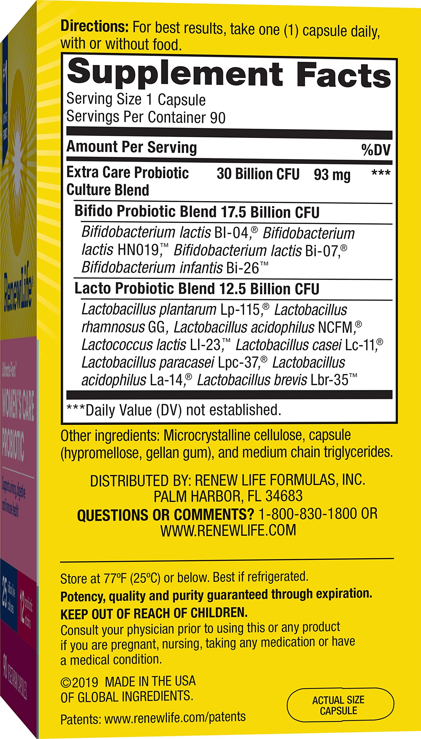 Graphic showing world-class strains and science-backed formulation from Renew Life.