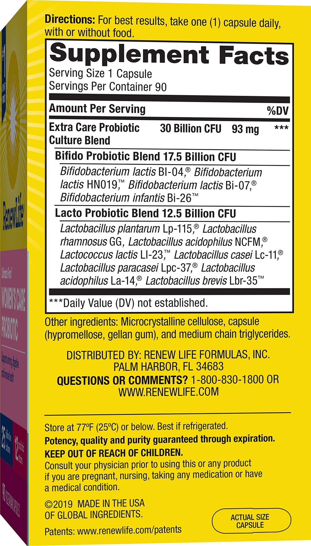 Graphic showing world-class strains and science-backed formulation from Renew Life.