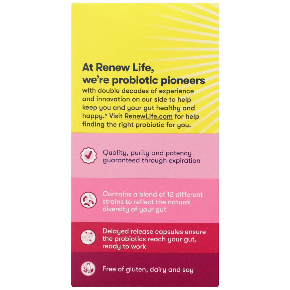Renew Life pH balance focus supports vaginal health and comfort.