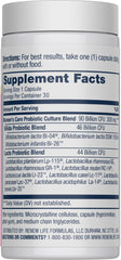 Renew Life Women's Probiotic Capsules label closeup highlighting 90 billion CFU and 12 strains.