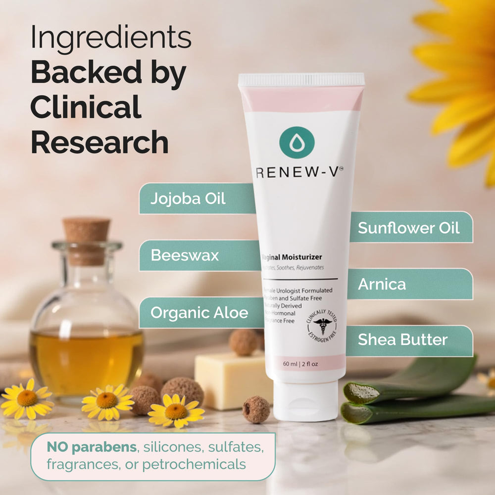 Renew-V application on skin demonstrates gentle, non-greasy feel during use