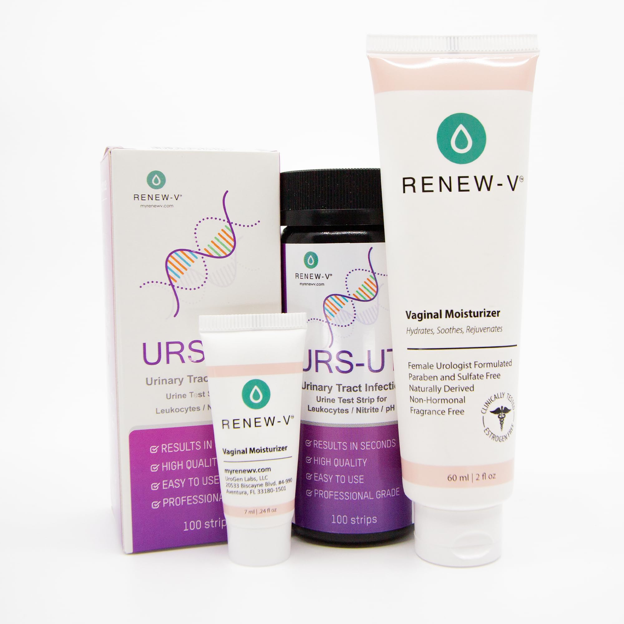 Renew-V bundle full-size vaginal moisturizer bottle for daily comfort at home
