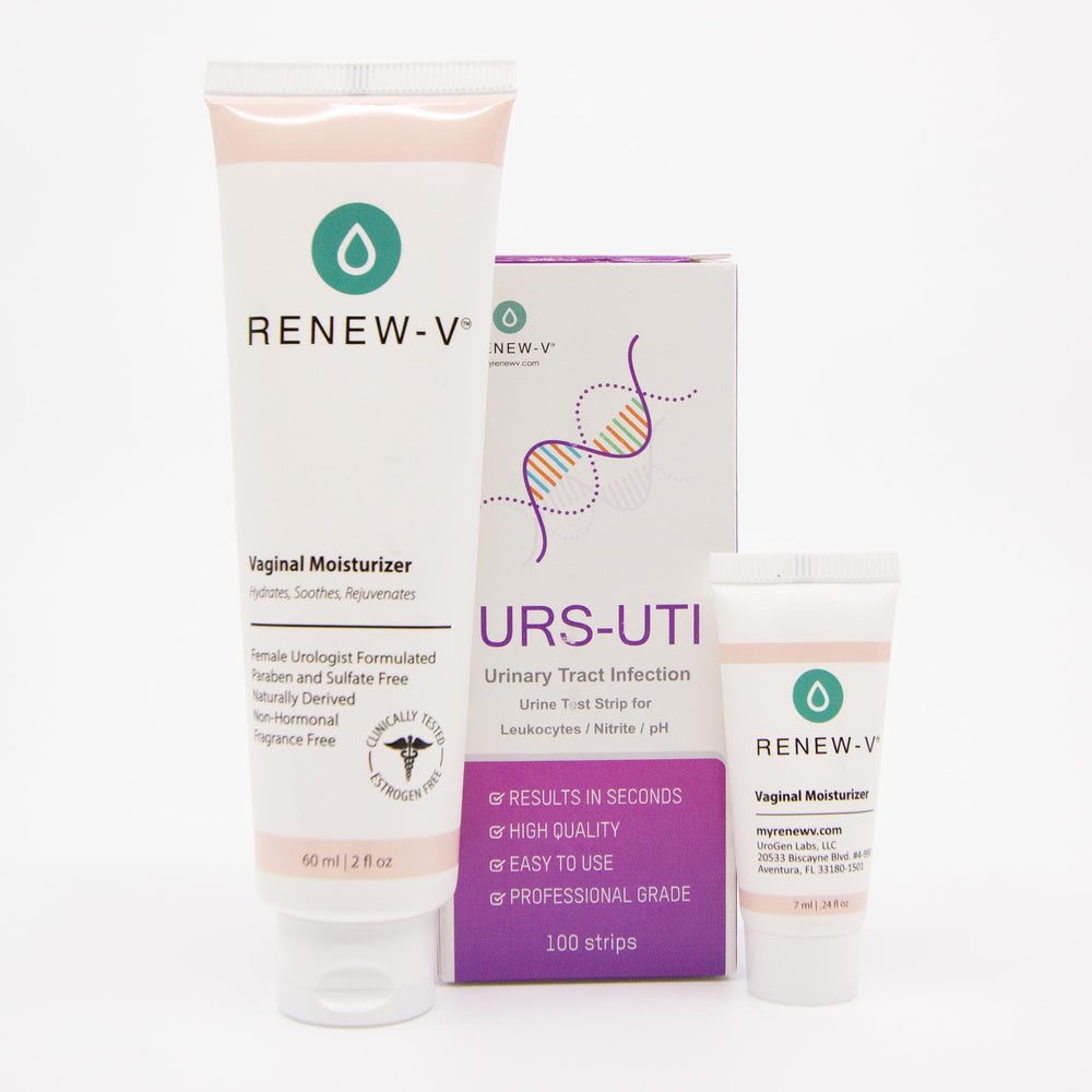 Renew-V travel-size moisturizer sample for on-the-go care