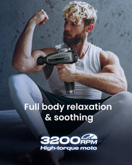 RENPHO Active C4 Massage Gun with 6 heads shows versatile attachments.