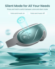 Silent Mode on RENPHO Eye Massager enables undisturbed rest when needed.