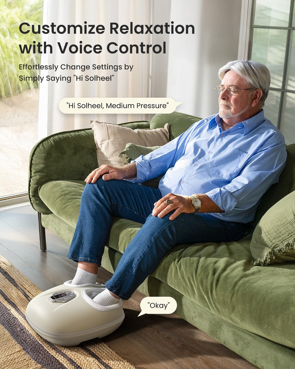 RENPHO foot massager deep kneading therapy for comfort.