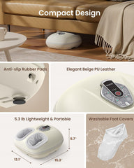 RENPHO foot massager auto-size sensor adjusts fit.