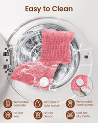 RENPHO pink heating pad features a 2-hour auto-off timer.