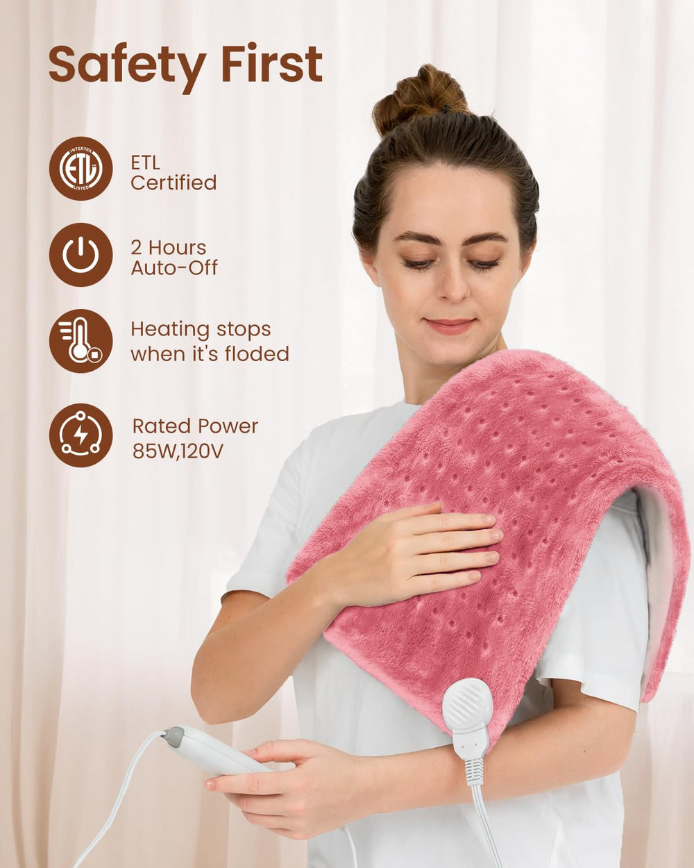 RENPHO pink heating pad qualifies for FSA/HSA reimbursement options.