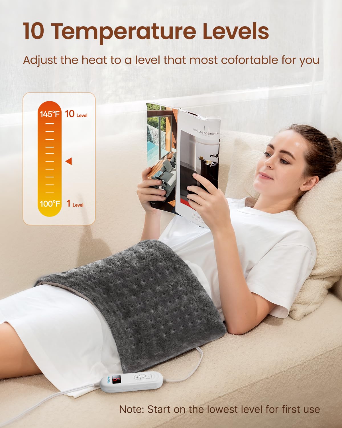 RENPHO pad is machine washable for easy care and reuse.