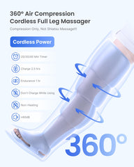 RENPHO Cordless Leg Massager with carry bag for portable relaxation
