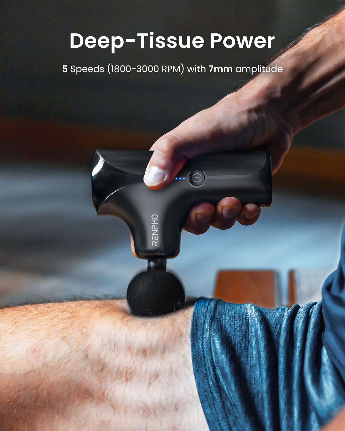 RENPHO portable deep tissue massager compact for travel use