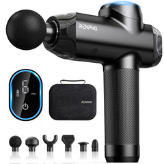 Renpho Power Massage Gun with 12 mm amplitude for deep tissue relief during recovery.