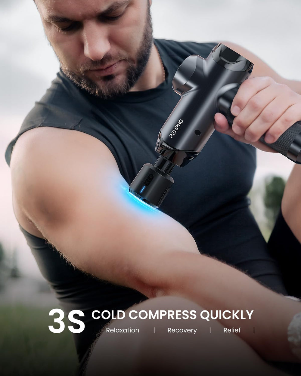 Heat and cold attachment provides temperature therapy with RENPHO Power+ Thermacool Deluxe.