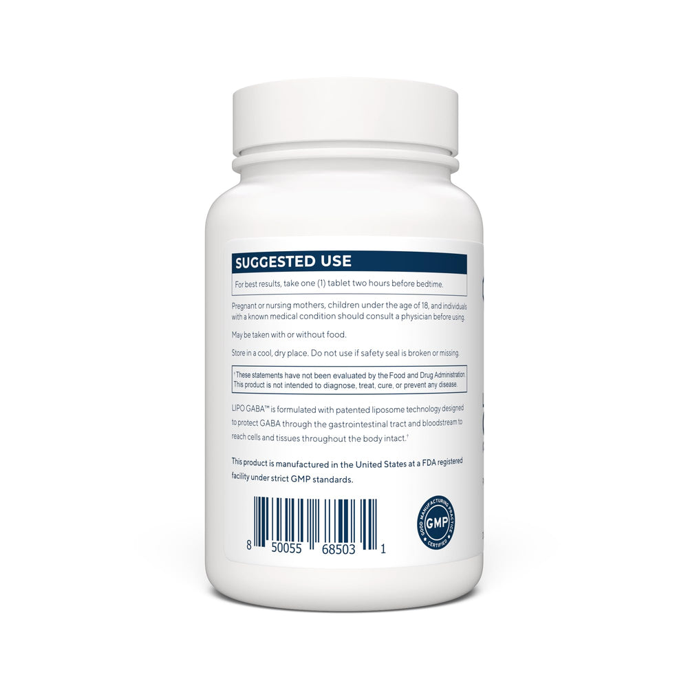 Renue By Science GABA capsules in blister pack highlighting liposomal delivery