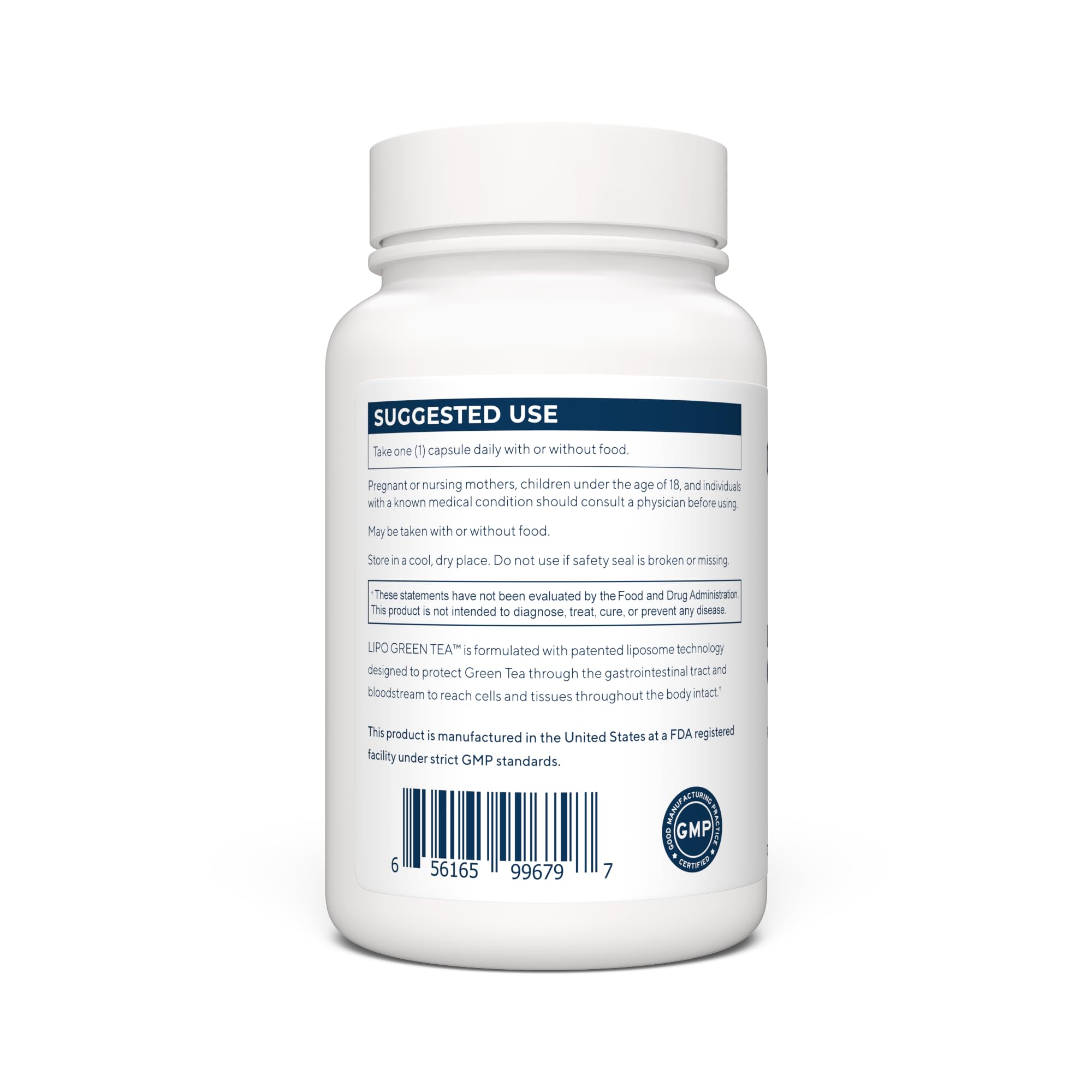 Renue By Science Green Tea Extract capsules showing 75 mg per serving for daily use.