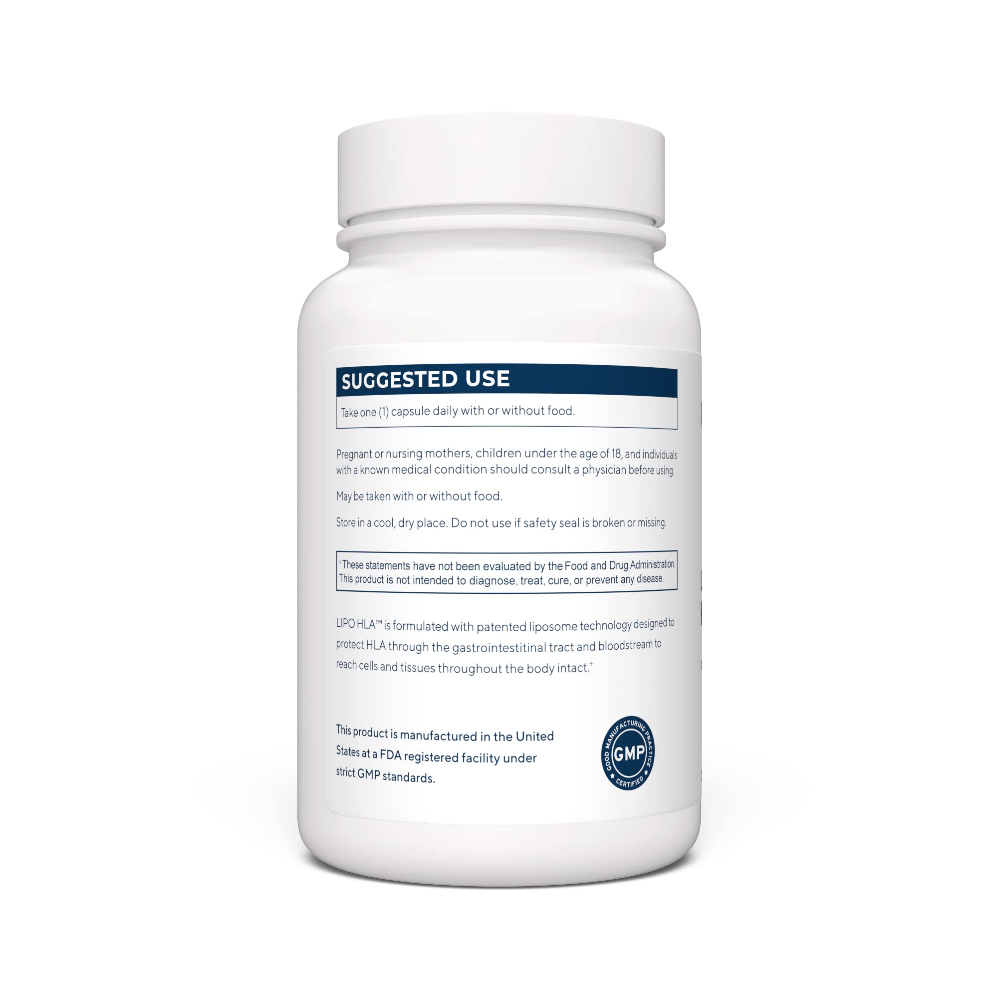 Renue By Science LIPO HLA capsules close-up emphasizing convenient daily use.