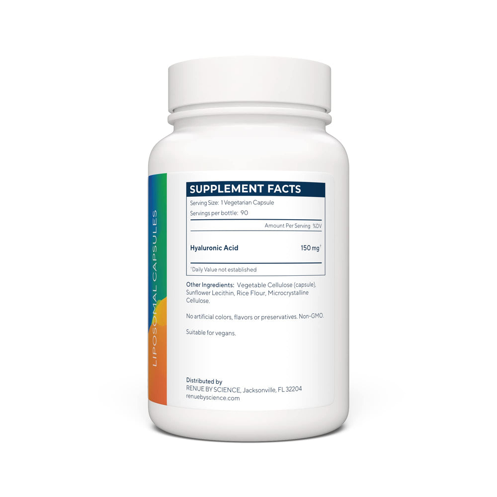 Renue By Science LIPO HLA packaging label showcasing quality and allergen-free formulation.