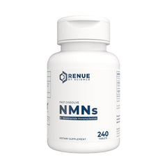 Renue By Science NMN fast-dissolve tablets for quick absorption.