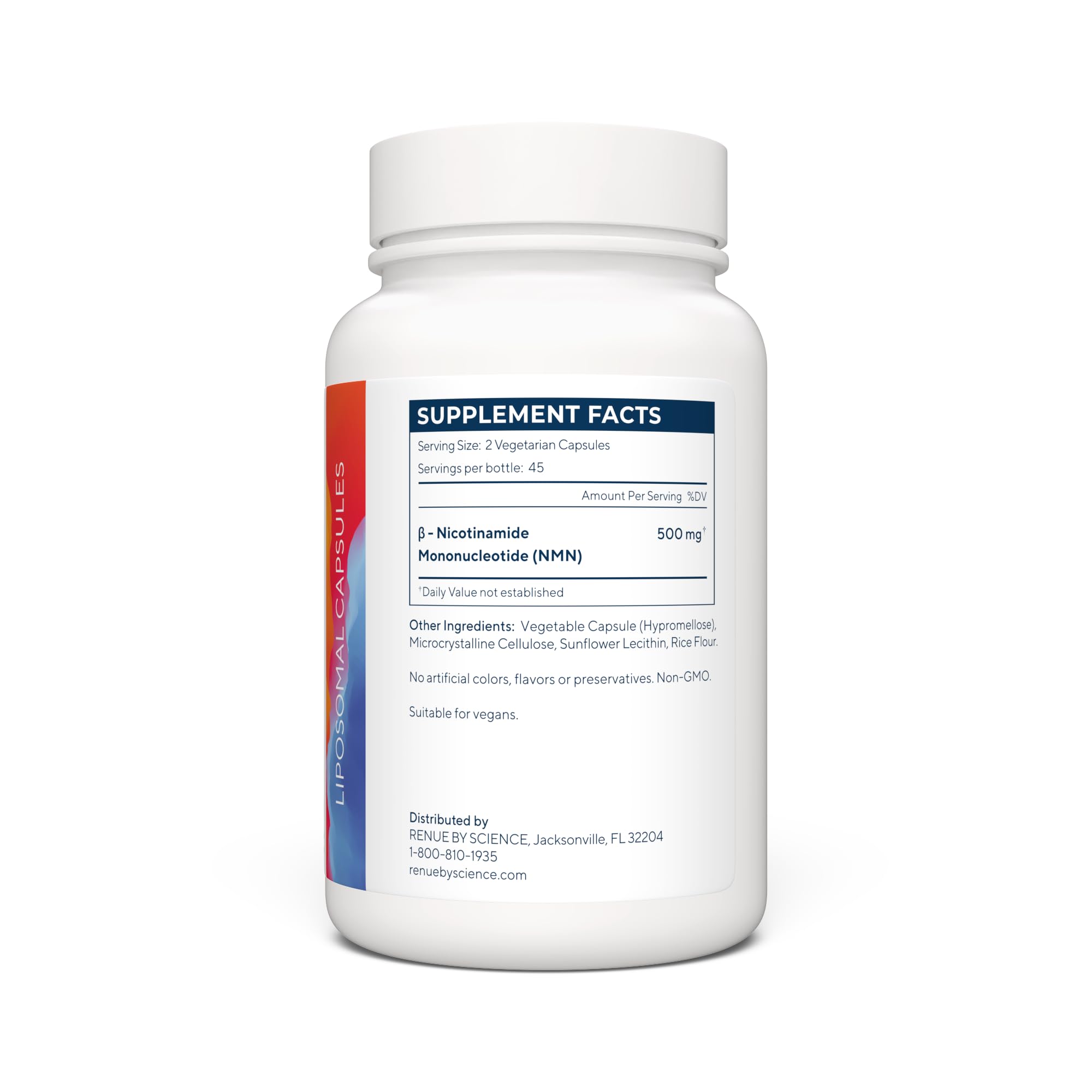 Renue By Science NMN packaging box highlights GMP quality assurance