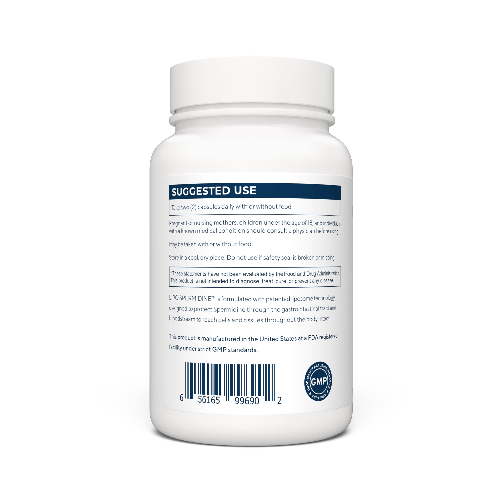 Renue By Science spermidine liposomal delivery graphic highlighting enhanced absorption.