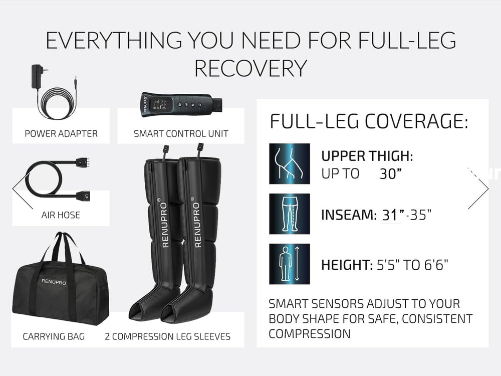 RENUPRO fast inflation-deflation pump for quick setup between workouts