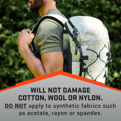 Bottled Repel 100 stored with gear for expeditions.