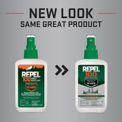 Repel 100 pump spray ready for quick reapplication outdoors.